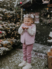 Mayoral Toddler Girl Winter Bear Pink & Cream Outfit Set (12M-4Y)