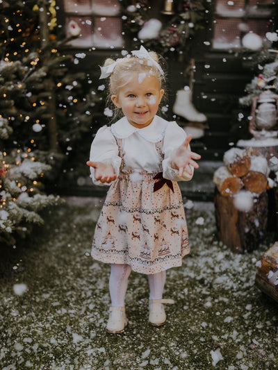 Pex Girls Carousel Pinafore Dress & Bloomers 0M-2Y