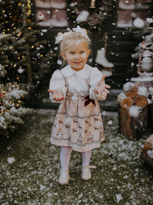 Pex Girls Carousel Pinafore Dress & Bloomers 0M-2Y