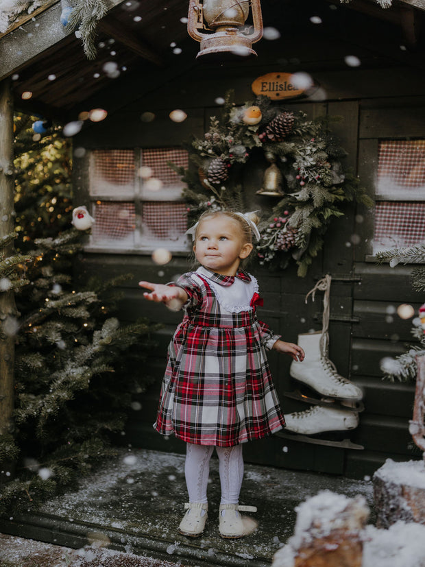 Toddler Girls Red Tartan Dress (12M-3Y)