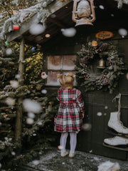 Toddler Girls Red Tartan Dress (12M-3Y)