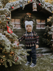 Name It Black Knitted Christmas Jumper (9M- 5Y)