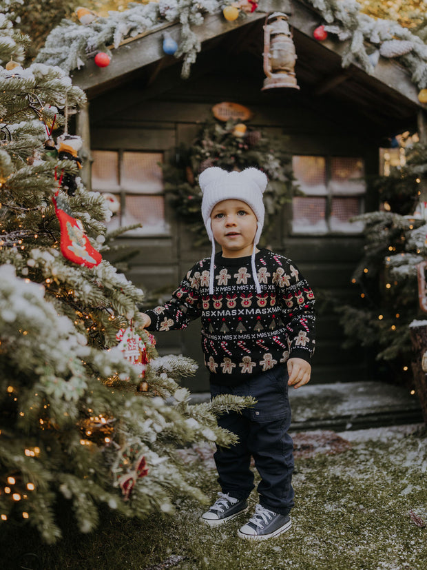 Name It Black Knitted Christmas Jumper (9M- 5Y)