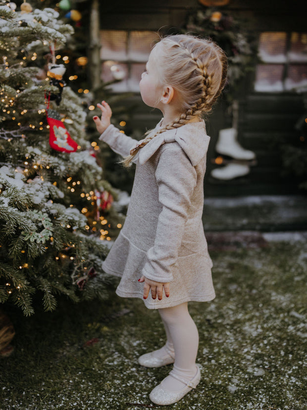 Mayoral Junior Girl Beige Knitted Dress (3Y-8Y)