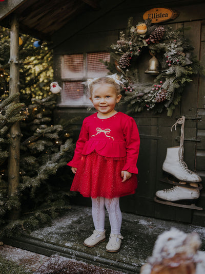 Mintini Girls Red Tulle Dress (3M - 24M)