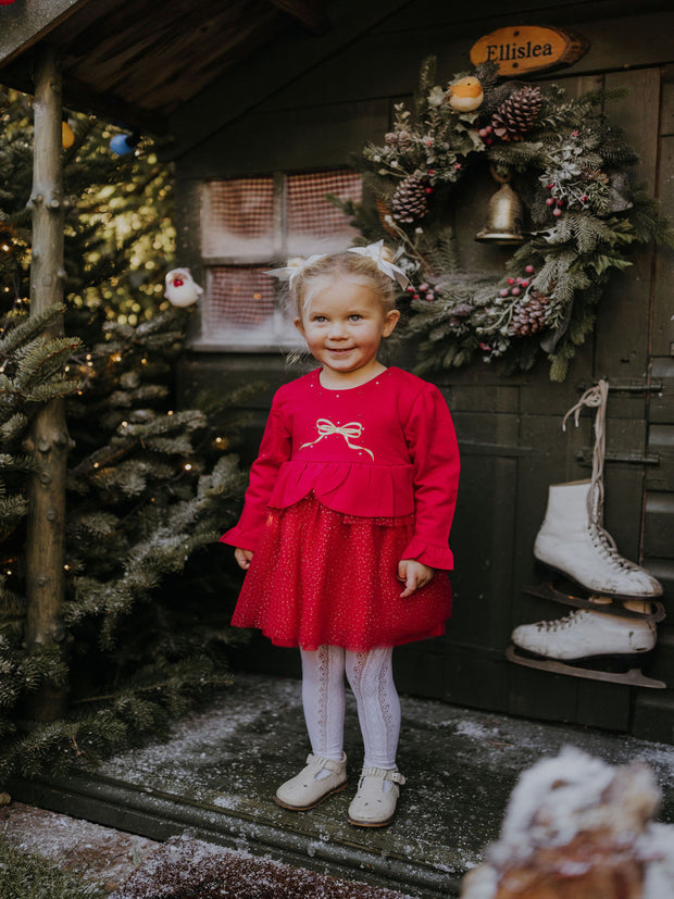 Mintini Girls Red Tulle Dress (3M - 24M)