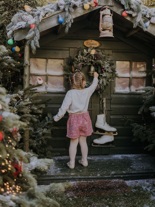 Mayoral Junior Girl Red Tweed Shorts (3Y-8Y)