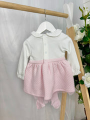 Tutto Piccolo Toddler Girl Pink Dress & Tights (6M-3Y)