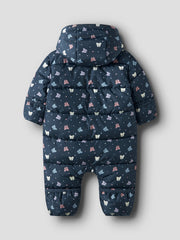 Name It Baby Girl Navy Bow Pramsuit (0M-12M)