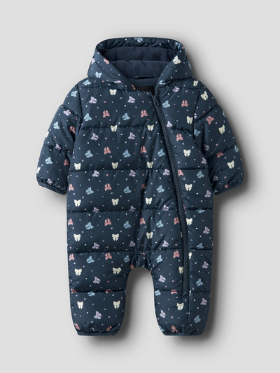 Name It Baby Girl Navy Bow Pramsuit (0M-12M)