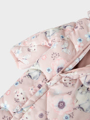 Name It Baby Girl Pink Bunny Pramsuit (0M-12M)