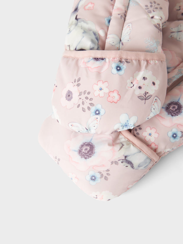 Name It Baby Girl Pink Bunny Pramsuit (0M-12M)