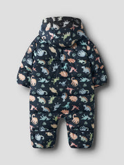 Name It Baby Boy Navy Dinosaur Pramsuit (0M-12M)