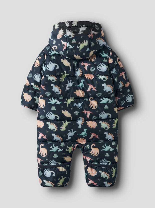 Name It Baby Boy Navy Dinosaur Pramsuit (0M-12M)