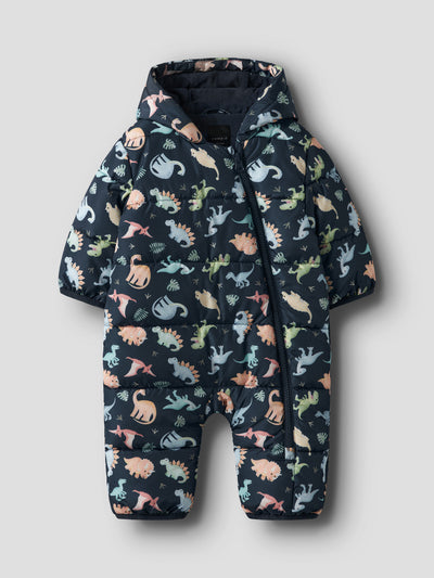 Name It Baby Boy Navy Dinosaur Pramsuit (0M-12M)