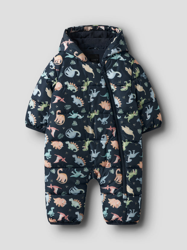 Name It Baby Boy Navy Dinosaur Pramsuit (0M-12M)