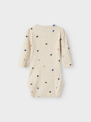 Name It Baby Girl Cream Polka Dot Hearts Outfit Set (1M-18M)