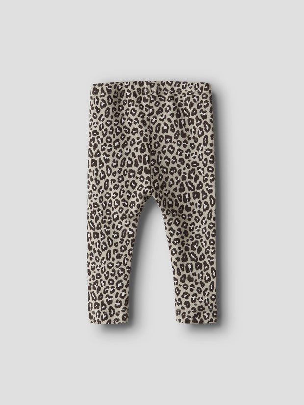 Name It Baby Girl Beige Animal Print Outfit Set (1M-18M)