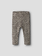Name It Baby Girl Beige Animal Print Outfit Set (1M-18M)