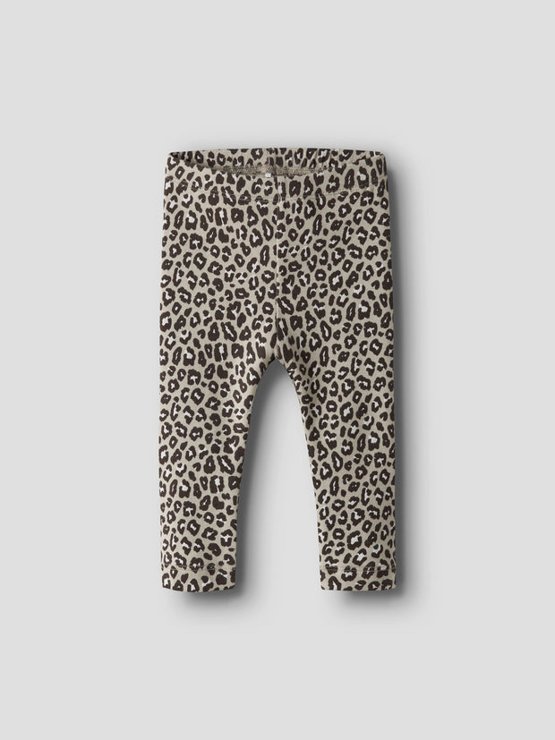 Name It Baby Girl Beige Animal Print Outfit Set (1M-18M)