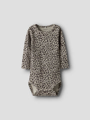 Name It Baby Girl Beige Animal Print Outfit Set (1M-18M)