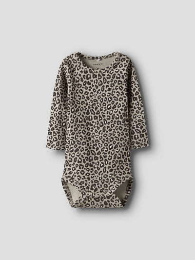 Name It Baby Girl Beige Animal Print Outfit Set (1M-18M)