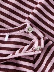 Name It Baby Girl Burgandy Striped Dress (0M-18M)