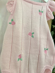 Name It Baby Girl Organic Cotton Rosebud Romper