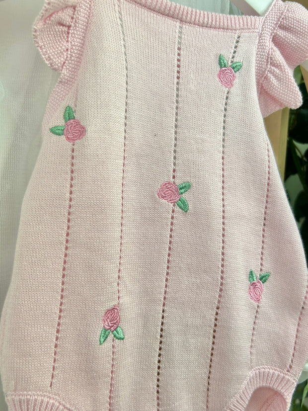 Name It Baby Girl Organic Cotton Rosebud Romper