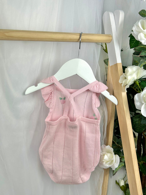 Name It Baby Girl Organic Cotton Rosebud Romper