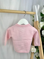 Name It Baby Girl Pink Knitted Bow Cardigan