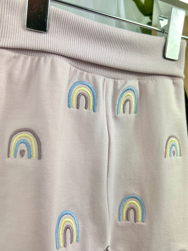 Name It Baby Girl Organic Cotton Lilic Rainbow Joggers