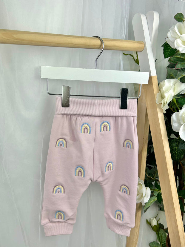 Name It Baby Girl Organic Cotton Lilic Rainbow Joggers