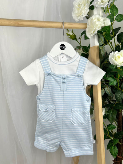 Pastels & Co Liam Striped Dungaree & Shirt