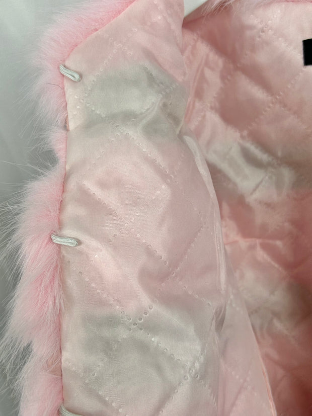 Girls 'Alora' Faux Fur Gilet (12M - 8Y) - Pink