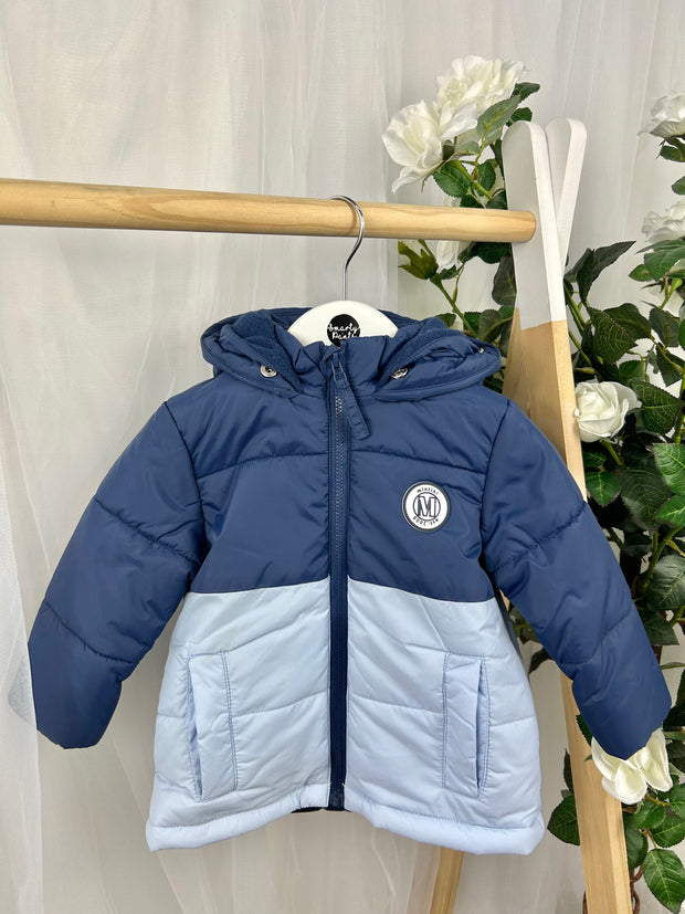 Mintini Boys Navy & Blue Puffer Jacket (12M-5Y)