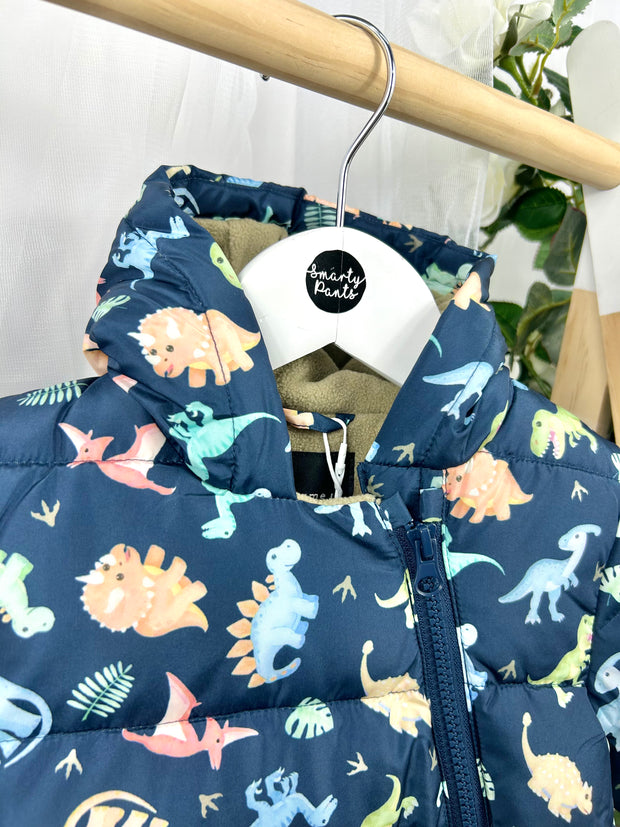 Name It Baby Boy Navy Dinosaur Pramsuit (0M-12M)