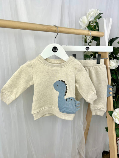 Name It Baby Boy Cream Dinosaur Outfit Set (1M-18M)