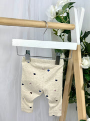 Name It Baby Girl Cream Polka Dot Hearts Outfit Set (1M-18M)