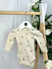 Name It Baby Girl Cream Polka Dot Hearts Outfit Set (1M-18M)