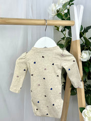 Name It Baby Girl Cream Polka Dot Hearts Outfit Set (1M-18M)