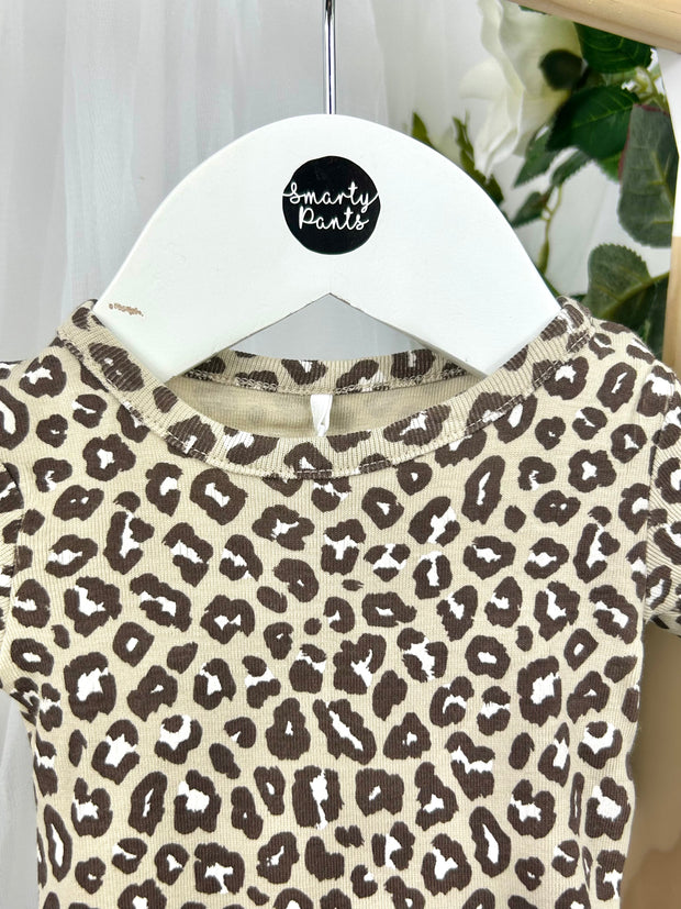 Name It Baby Girl Beige Animal Print Outfit Set (1M-18M)
