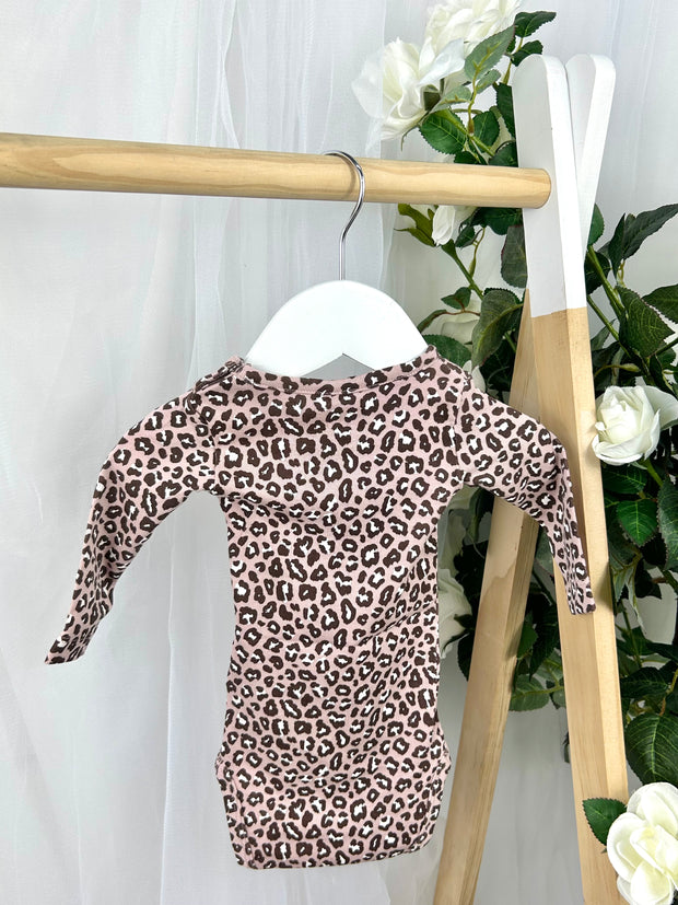 Name It Baby Girl Pink Animal Print Outfit Set (1M-18M)