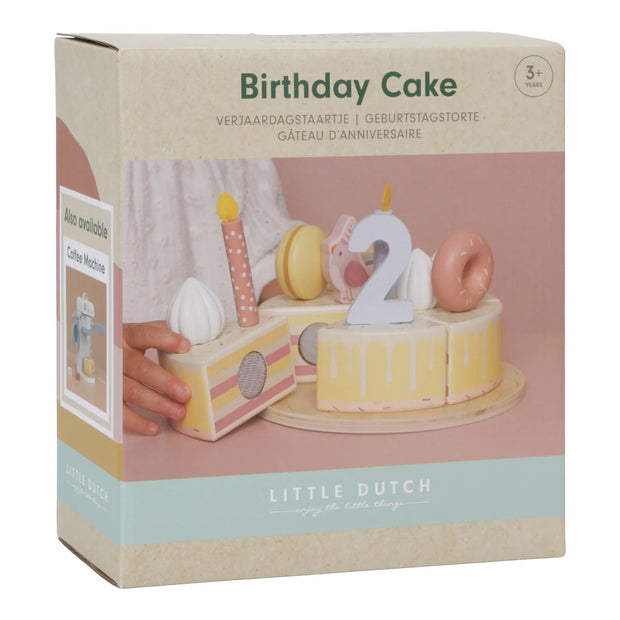 Little Dutch Wooden Birthday Cake - Pinks