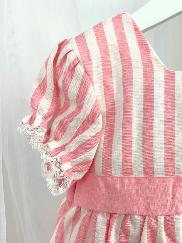 Babidu Toddler Girl Pink Stripe Dress