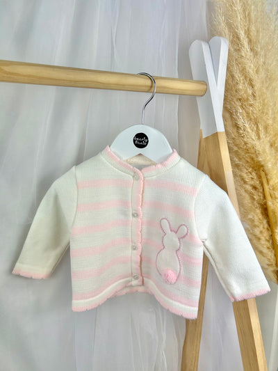 Baby Girl Pink Bunny Knitted Cardigan