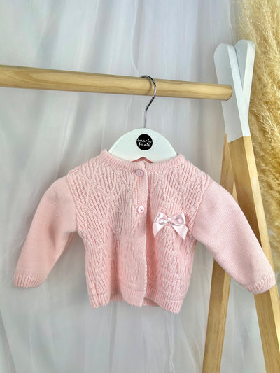 Baby Girl 'Melody' Pink Knitted Cardigan