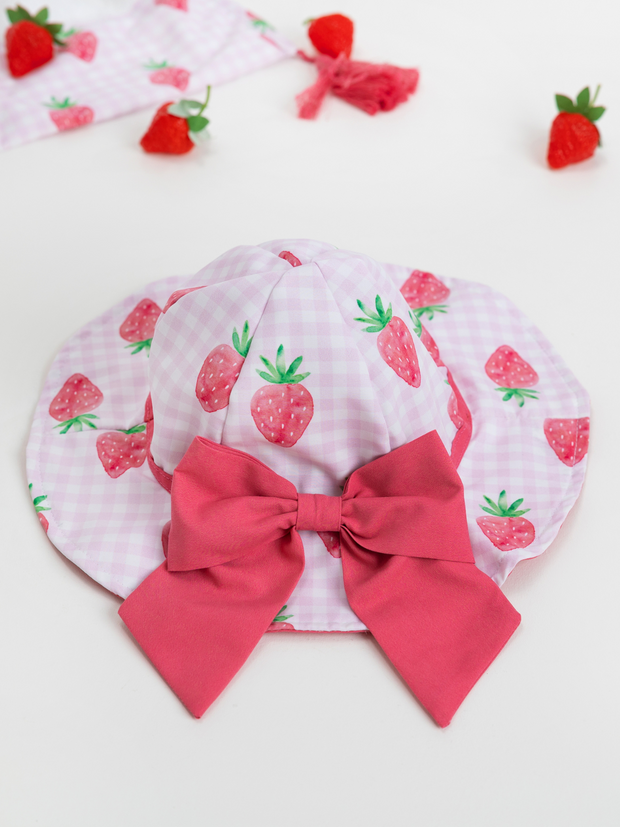 Girls Meia Pata Sunny Strawberries Sun Hat