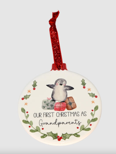 'Our First Christmas as Grandparents' Ornament