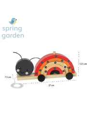 Wooden Ladybird Stacking Pull Along